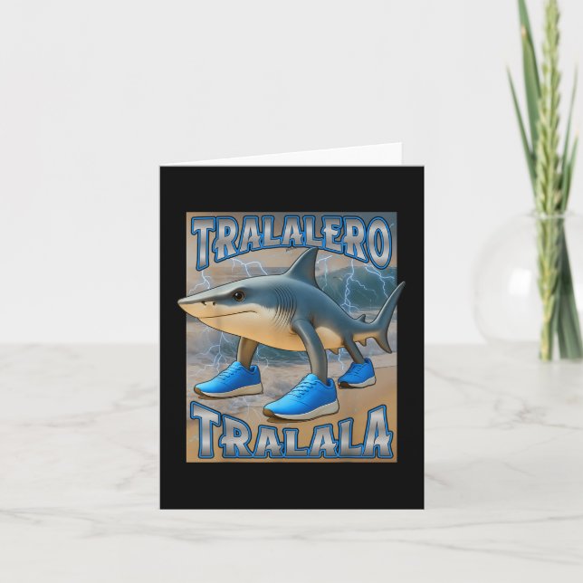 Tralalero Tralalala Italia Brainrot Meme Birthday  Karte (Vorderseite)