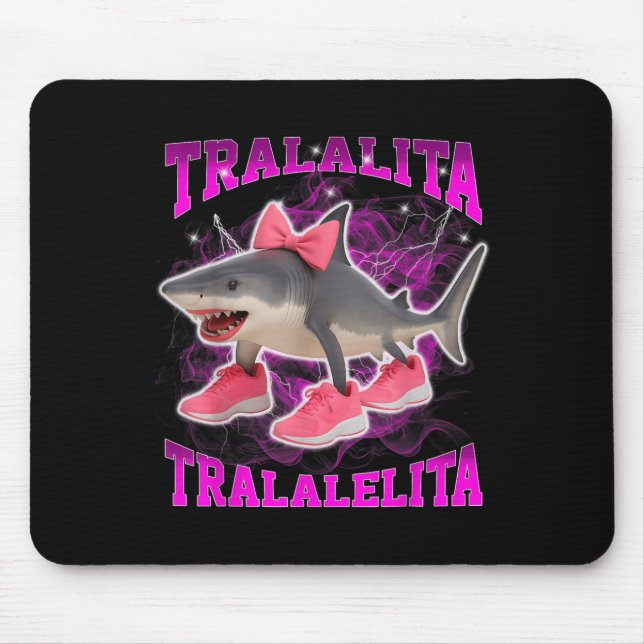 Tralalita Tralalelita Funny Italian Brainrot Hallo Mousepad (Vorne)