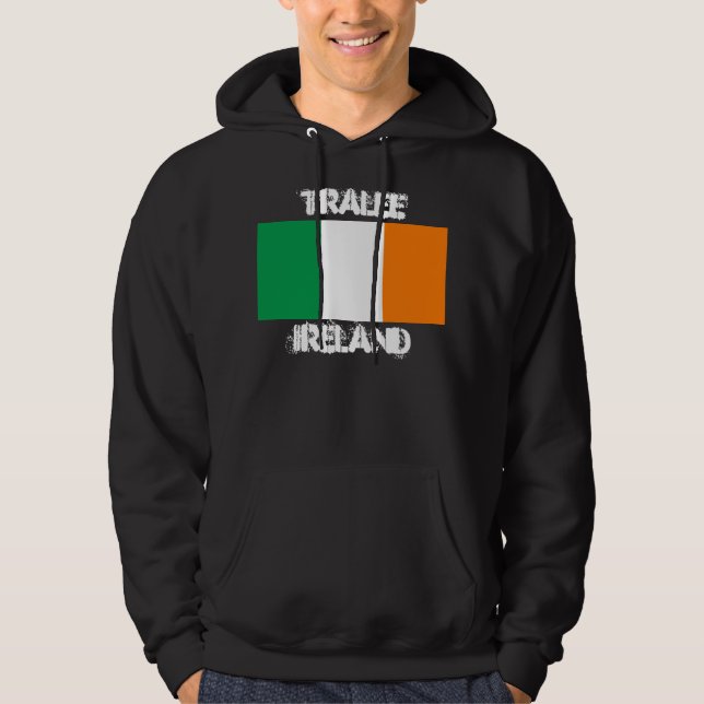 Tralee, Irland mit irischer Flagge Hoodie (Vorderseite)