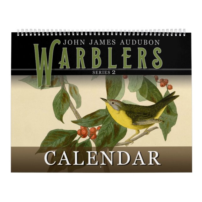 Trällerer Johns Audubon 2 Vögel Amerika-Kalender Kalender (Titelbild)