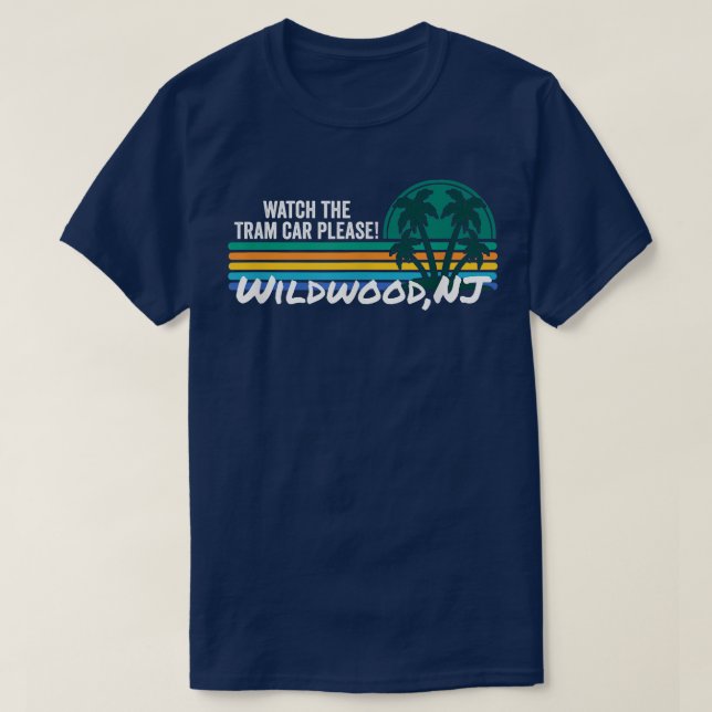 Tram Car Bitte Wildwood New Jersey NJ P T-Shirt (Design vorne)