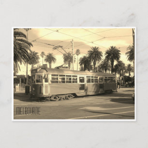 Tram melbourne postkarte