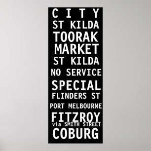 TRAM SCROLL MELBOURNE VINTAG POSTER
