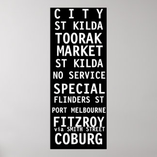 TRAM SCROLL MELBOURNE VINTAG POSTER