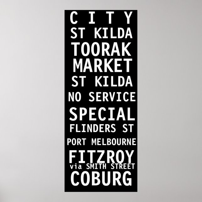 TRAM SCROLL MELBOURNE VINTAG POSTER (Vorne)