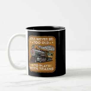 Trambahn Tram Tram Tram Bahn Bahn Bahn Bahn Zweifarbige Tasse