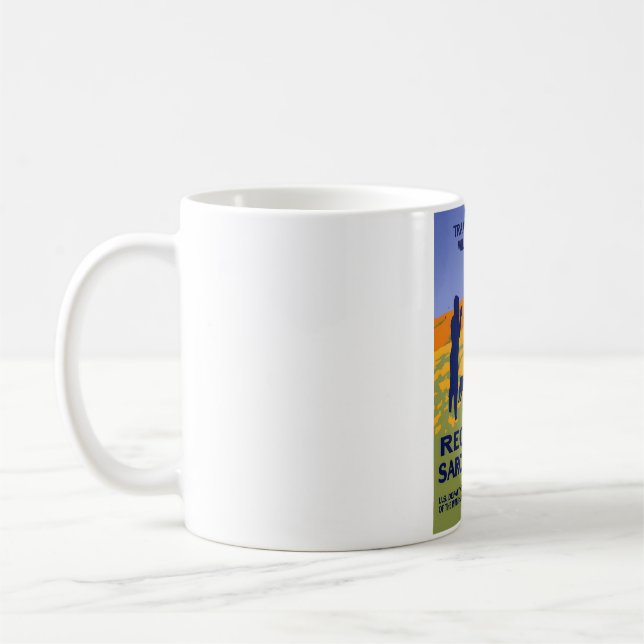 Trample die Wildblumen! - Sarcastisch wiederherste Kaffeetasse (Links)