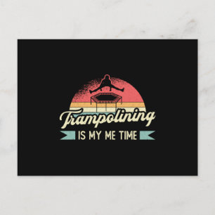 Trampolation ist mein Me Time Jump Trampolin Gymna Postkarte