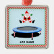 Trampolin Christmas Collectin Silbernes Ornament (Vorne)