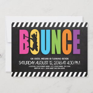 Trampolin Court Kindergeburtstag Party Einladung