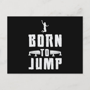 Trampolin, Geboren für den Sprung Gymnast Trampoli Postkarte