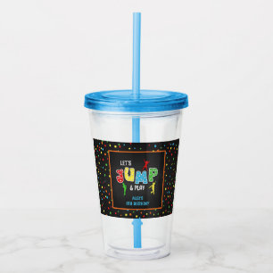 Trampolin Geburtstag 16oz Tumbler - Junge Acryltrinkbecher