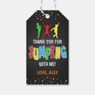 Trampolin Geburtstag Gefallen Tag - Junge Geschenkanhänger