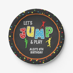Trampolin Geburtstagsparty Plate - Junge Pappteller