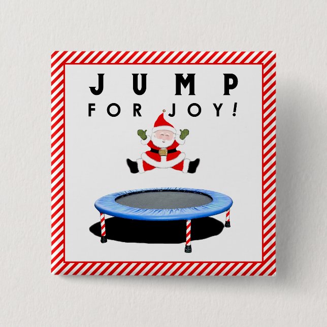 Trampolin-Geschenk für die Feiertage Button (Vorderseite)