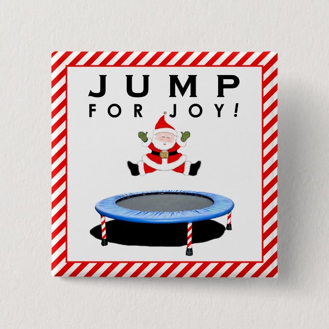 Trampolin-Geschenk für die Feiertage Button (Vorderseite)