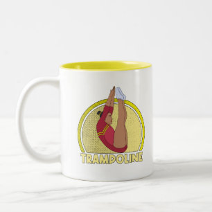 Trampolin Gymnastik Zweifarbige Tasse