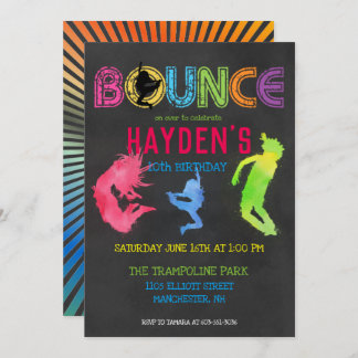 Trampolin Park Party Einladung