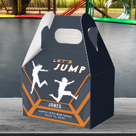 Trampolin Park Springen Orange Geburtstagsparty Geschenkschachtel