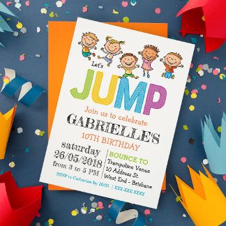 Trampolin-Party Einladung