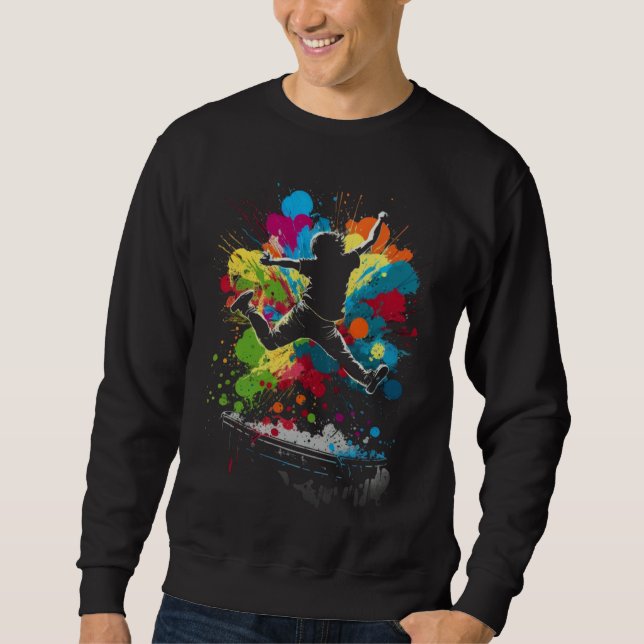Trampolin Splash Trampolin Springer Trampolin Spri Sweatshirt (Vorderseite)