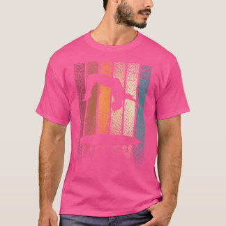 Trampolin-Sprung Rückwärtssalto Tumbling Retro T-Shirt