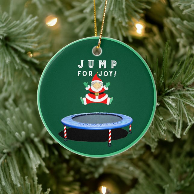 Trampolin-Weihnachts-Sammelobjekt Keramik Ornament (Baum)