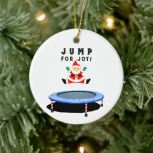 Trampolin-Weihnachts-Sammelobjekt Keramik Ornament