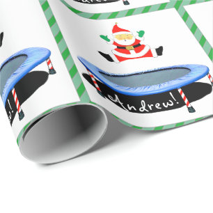 Trampolin Weihnachtsgeschenk Geschenkpapier