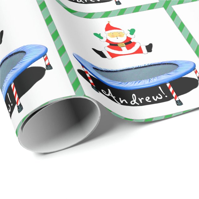 Trampolin Weihnachtsgeschenk Geschenkpapier (Rolleneckpunkt)