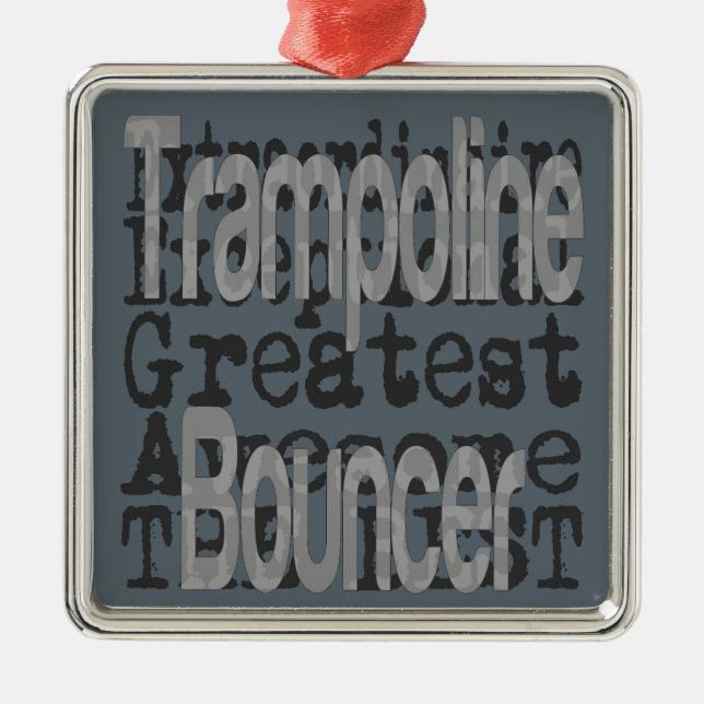 Trampoline Bouncer Extraordinator Silbernes Ornament (Vorne)