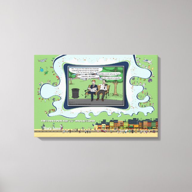 Trampoline | Father’s Day 24x16 Leinwanddruck (Vorderseite)