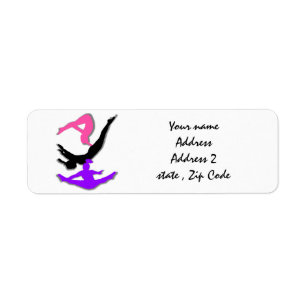 Trampoline Gymnast-Adressen-Etiketten