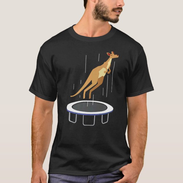 Trampoline Kangaroo Wildlife Animal Australien T-Shirt (Vorderseite)