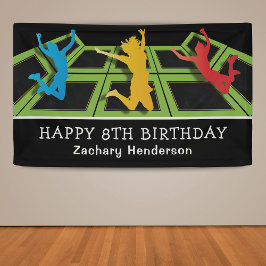 Trampoline Park Kids Birthday Party Banner