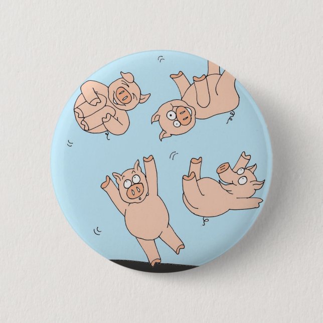 Trampoline-Schweine Button (Vorderseite)