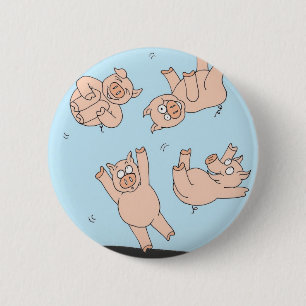 Trampoline-Schweine Button