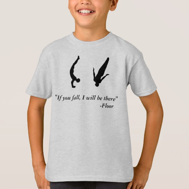 Trampoline-Shirt der Gymnastik der Jungen-Männer T-Shirt (Vorderseite)