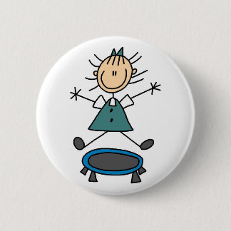 Trampoline-Strichmännchen-Knopf Button