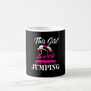 Trampolines Geschenk Idee Frauen springen Fitness Kaffeetasse
