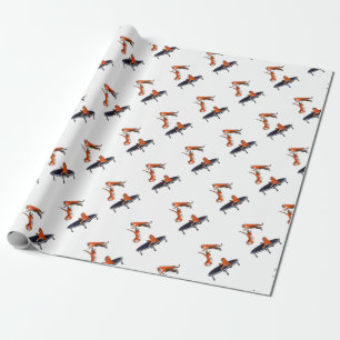trampolining Tiger Geschenkpapier