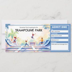 Trampolinpark - Springhouse-Ticket Einladung