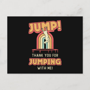 Trampolinsprung Danke Turnerin Trampolinturnen Postkarte
