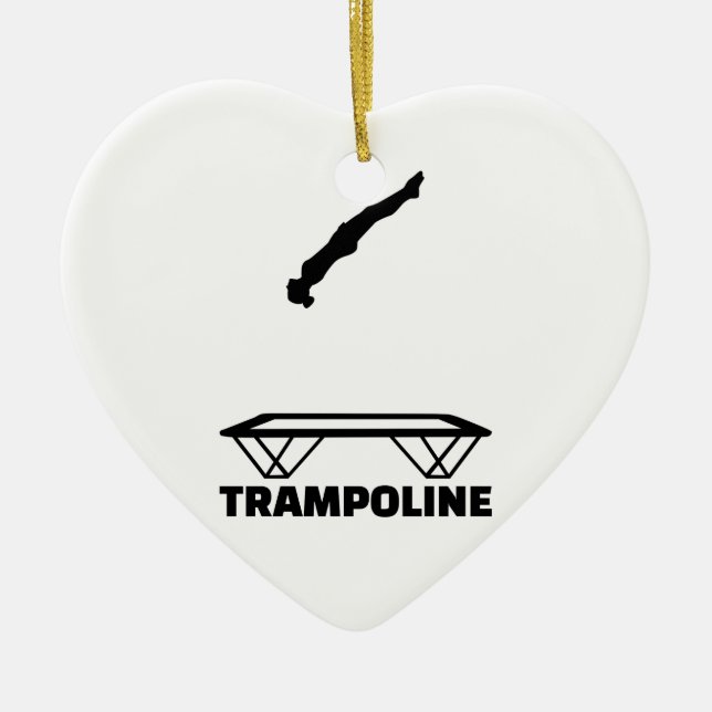 Trampolintrampolinist Keramik Ornament (Vorne)