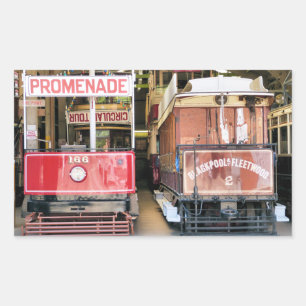 TRAMS RECHTECKIGER AUFKLEBER