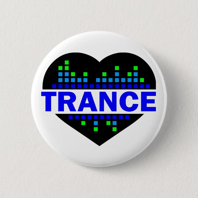 Trance-Herzentwurf Button (Vorderseite)