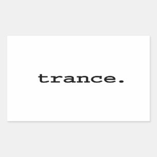 Trance. Rechteckiger Aufkleber