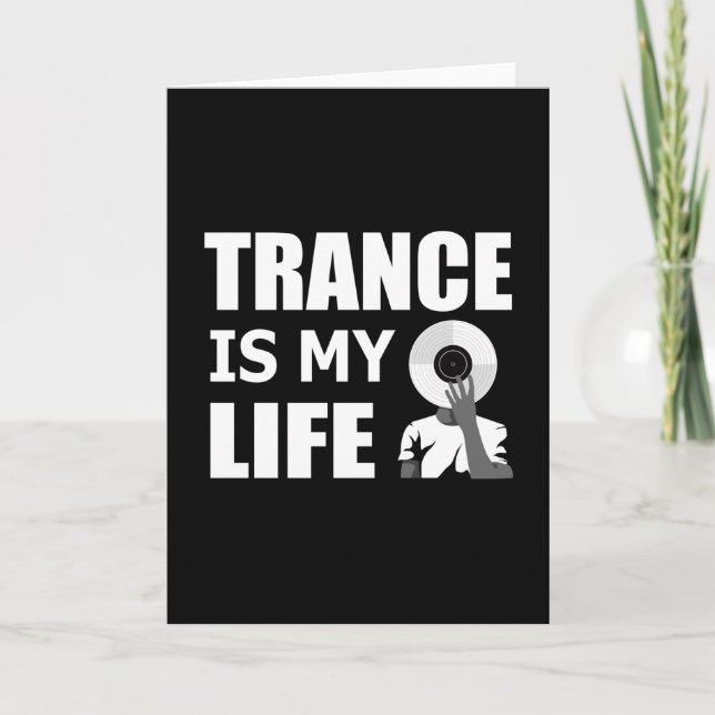 Trance Techno Music Rave DJ House Dance Geschenk I Karte (Vorderseite)