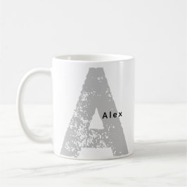 Trandy Oversized Mit Monogramm Initial & Name Tass Kaffeetasse