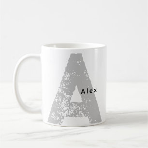Trandy Oversized Mit Monogramm Initial & Name Tass Kaffeetasse